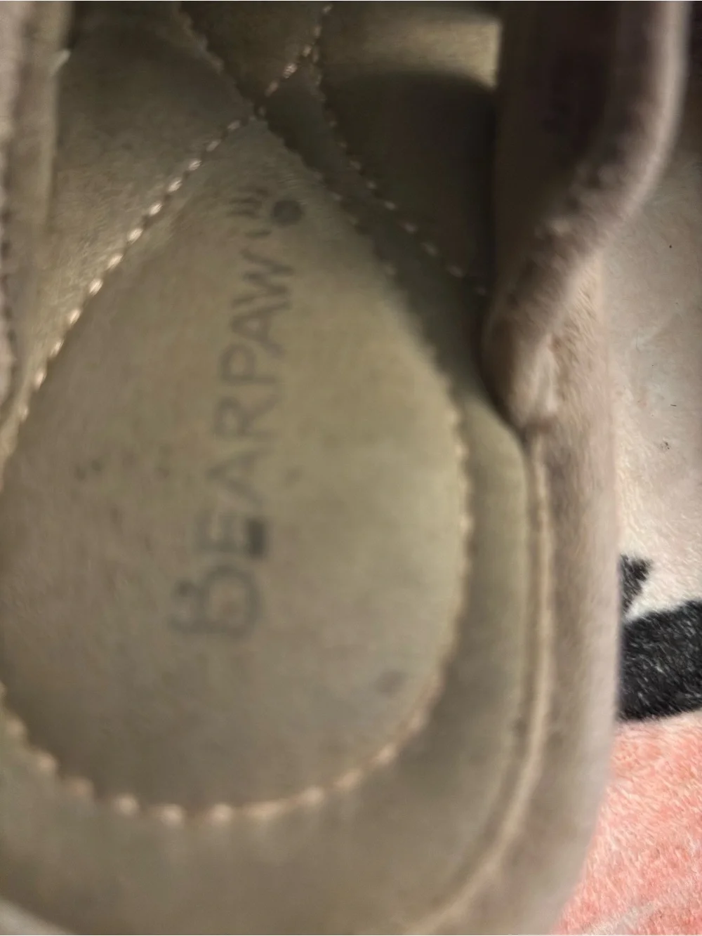 BearPaw Kids Taupe Slip-On Sandals